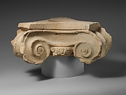 Limestone votive Ionic capital