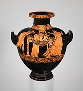 Terracotta hydria: kalpis (water jar)
