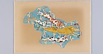 Reproduction of a freso with hounds attacking a boar