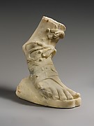 Marble right foot wearing a sandal
