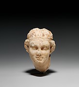 Marble head of a female satyr