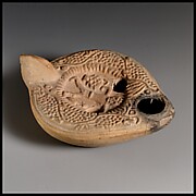 Terracotta oil lamp
