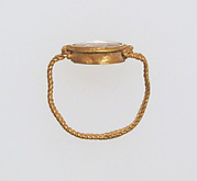 Ring, filigree with rose quartz