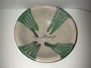 Bowl with Green Splashes