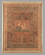 Kalamkari Hanging with Figures in an Architectural Setting