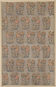 Silk Fragment with a Rosebush, Bird and Deer Pattern