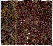 Fragment of a Carpet with Cartouche Border
