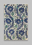 Tile Panel with Wavy-vine Design