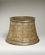 Candlestick Base with Scenes of Court Life and Zodiac Signs