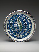 Dish with Growing Saz and Floral Design