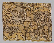 Fragment with a garden scene