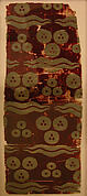 Silk Velvet Fragment with Tiger-stripe and 'Cintamani' Design