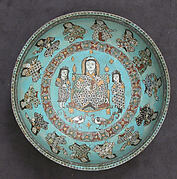 Bowl with a ruler and attendants