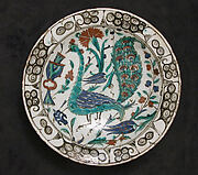 Dish with Peacock Design