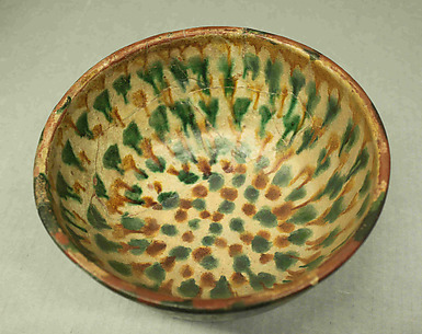 Six Vessels with Splashed and Incised Decoration (Sgraffito Ware)