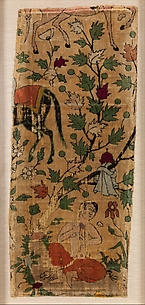 Velvet Fragment with Design from Nizami's Khusrau and Shirin