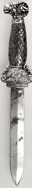 Jeweled and Enameled Ram's Head Dagger