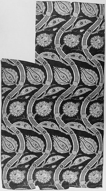 Fragmentary Loom Width with Wavy-vine Pattern