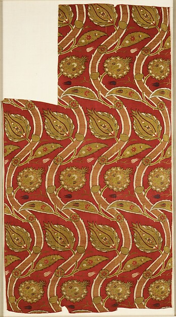 Fragmentary Loom Width with Wavy-vine Pattern