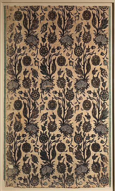 Velvet Panel with Flowering Plants