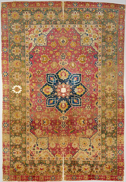 Silk 'Kashan' Carpet