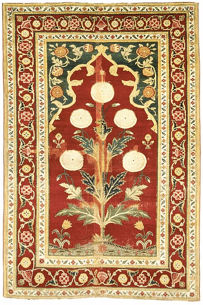 Carpet with Niche and Flower Design