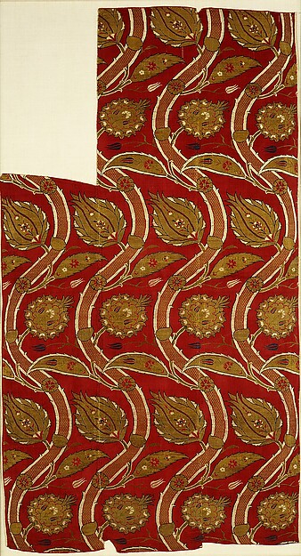 Fragmentary Loom Width with Wavy-vine Pattern