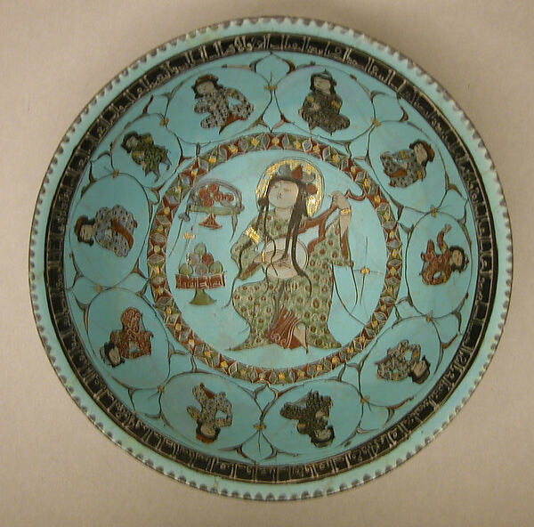 Bowl with a Lute Player