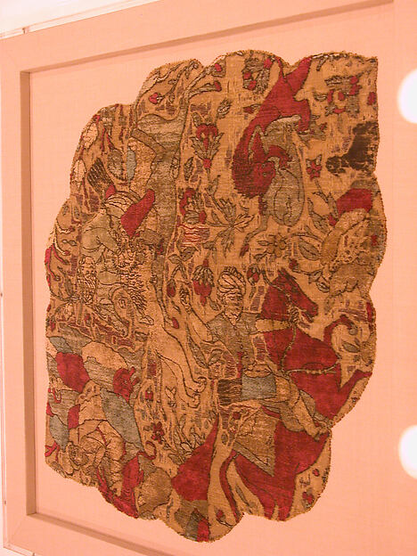 Velvet Panel with Hunting Scene