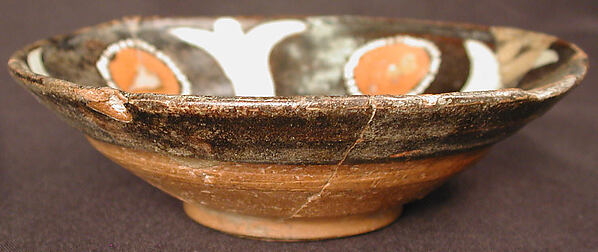 Bowl with Polychrome Decoration on a Black Slip Ground