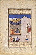 "Layla Visiting Majnun in the Desert", Folio from a Khamsa (Quintet) of Amir Khusrau Dihlavi