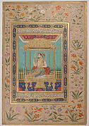 Portrait of Shah Jahan on the Peacock Throne