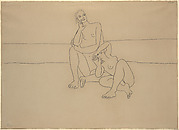 Two Bathers Seated by the Shore