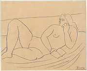 Reclining Bather with a Book