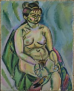 Seated Nude Holding a Flower
