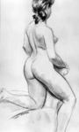 Nude Kneeling