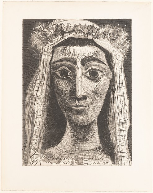 Jacqueline Dressed as a Bride Full Face I