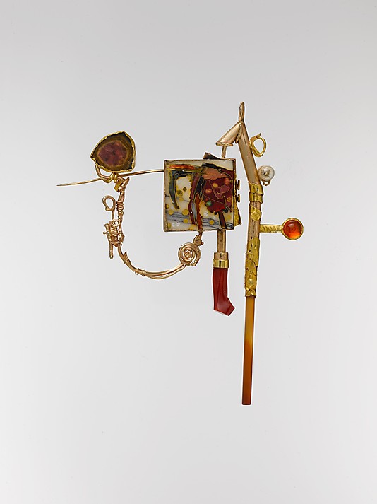 Brooch in Book (Homage to Cy Twombly and Joseph Cornell)