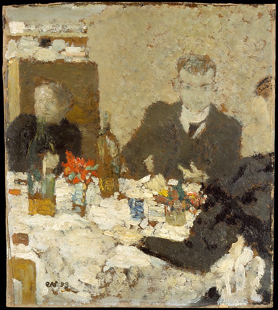 Fascinating Historical Picture of Edouard Vuillard with At Table in 1893 