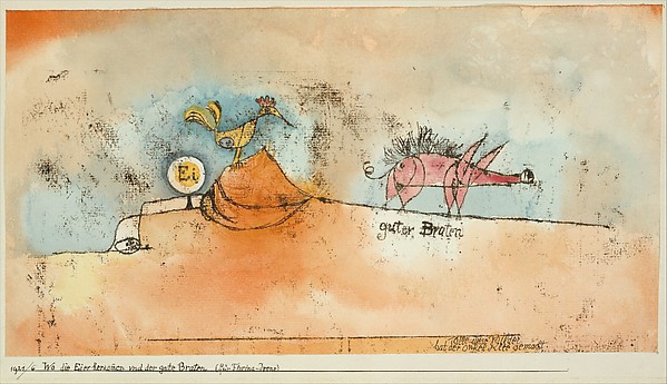 What Did Paul Klee and Where the Eggs and the Good Roast Come From Look Like  in 1921 