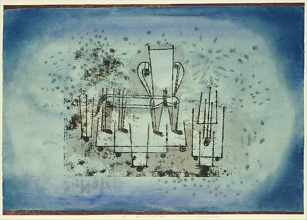 Stunning Image of Paul Klee and The Chair-Animal in 1922 