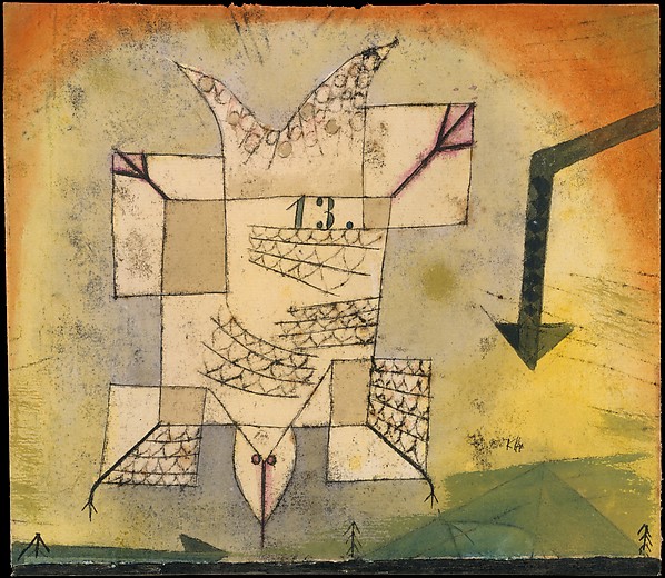 Amazing Historical Photo of Paul Klee with Falling Bird in 1919 