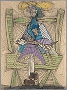 Dora Maar in a Wicker Chair