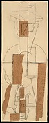 Man met hoed en viool, afm.: 122 x 47 cm 
