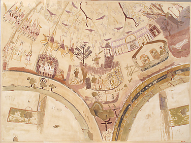 Facsimile of the Dome Painting of the Chapel of Exodus, Bagawat Necropolis, Kharga Oasis