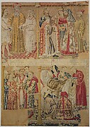 Seven Scenes from the Story of the Seven Sacraments, God the Father Uniting Adam and Eve, and David Being Annoited King at Hebron