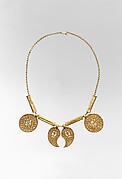Gold Necklace with Pendants