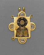 Double-Sided Pendant Icon with the Virgin and Christ Pantokrator