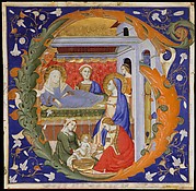 Initial G with the Birth of the Virgin