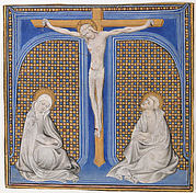 Initial T with the Crucifixion - from a Missal